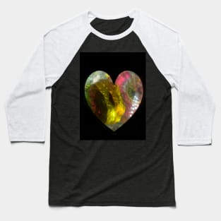 Rainbow Crystal heart Baseball T-Shirt